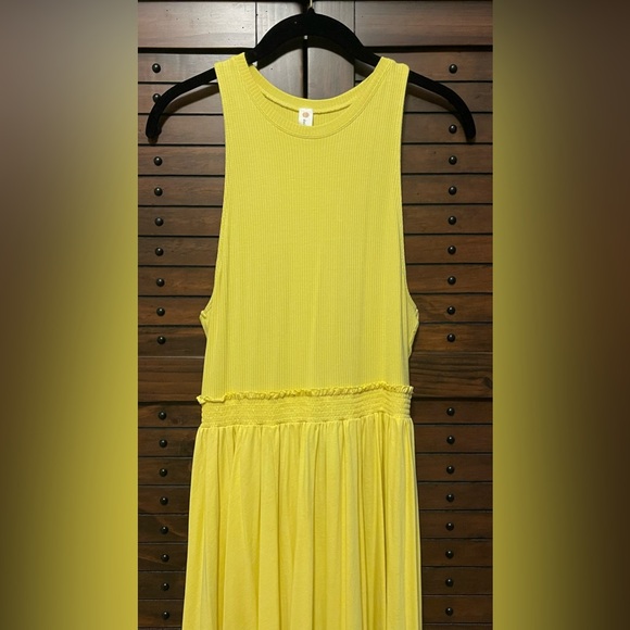 Anthropologie Daily Practice Jump High Yellow Maxi Cutout Sundress - Picture 4 of 7